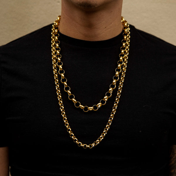 8mm Belcher Chain - Gold