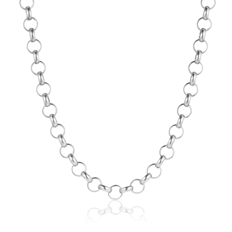 12mm Belcher Chain -White Gold